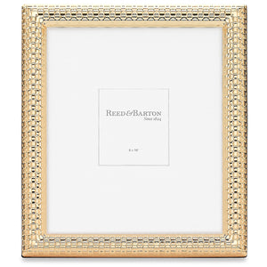 Lenox Reed and Barton Watchband Satin Gold 8" x 10" Photo Frame Metallic, GOLD PLTD METAL 4180