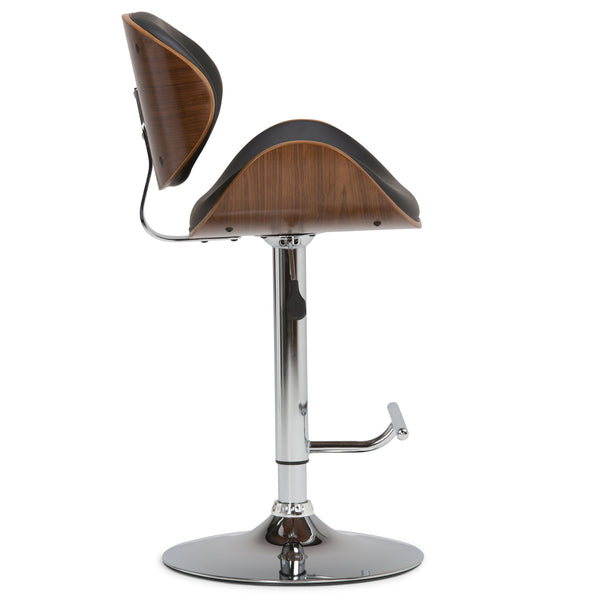 English Elm Marana Adjustable Swivel Bar Stool – Stylish Mid-Century Modern Design With Comfortable Padded Seat B136P158923