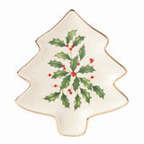 Lenox Hosting The Holidays Tree Plate Red & Green, IVORY PORCELAIN 879592