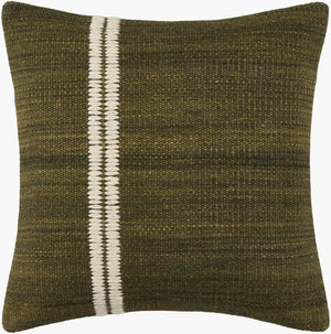 Surya Jundah Cotton Woven Square Throw Pillow Soft Accent for Sofa Bedroom or Reading Nook JND003-1818P