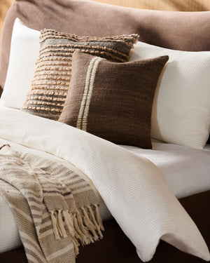Surya Jundah Handcrafted Cotton Accent Pillow Artisan Woven Sofa Cushion for Living Spaces JND004-1818P