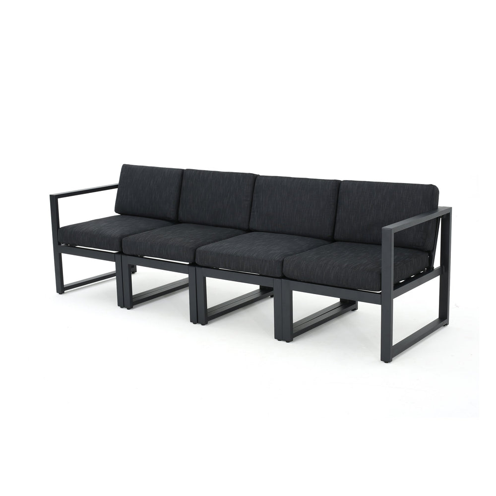English Elm Navan Modular Outdoor Sectional Aluminum Six Piece Patio Set with Weather Resistant Cushions 60732.00RLSET