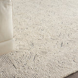 Nourison Vail VAI05 Handmade Tufted No Border Indoor Only Modern  Rug Ivory Navy, Ivory Navy 100% Wool 99446794963