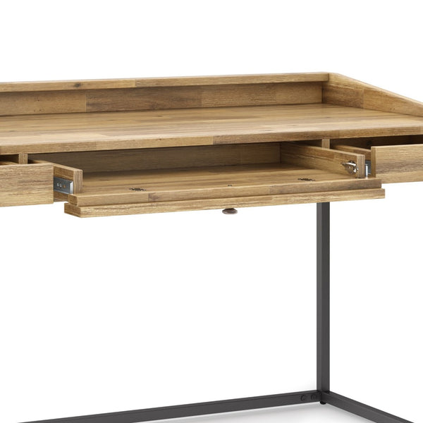 English Elm Ralston Desk - Handcrafted Distressed Golden Wheat With Solid Acacia Top And Versatile Storage Solutions B136P159562-GIGA