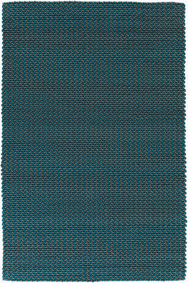 Surya Juno 2' X 3' Handmade Wool Rug - Modern High Pile Design For Durable Natural Charm In Your Home Deep Teal Wool Jno1004-58