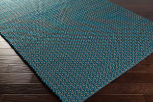 Surya Juno 2' X 3' Handmade Wool Rug - Modern High Pile Design For Durable Natural Charm In Your Home Deep Teal Wool Jno1004-58