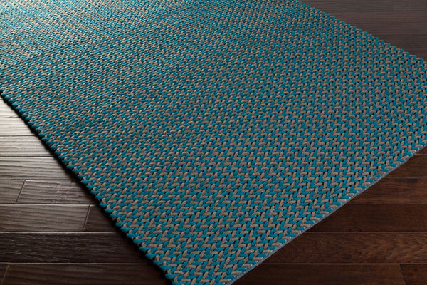 Surya Juno 2' X 3' Handmade Wool Rug - Modern High Pile Design For Durable Natural Charm In Your Home Deep Teal Wool Jno1004-58