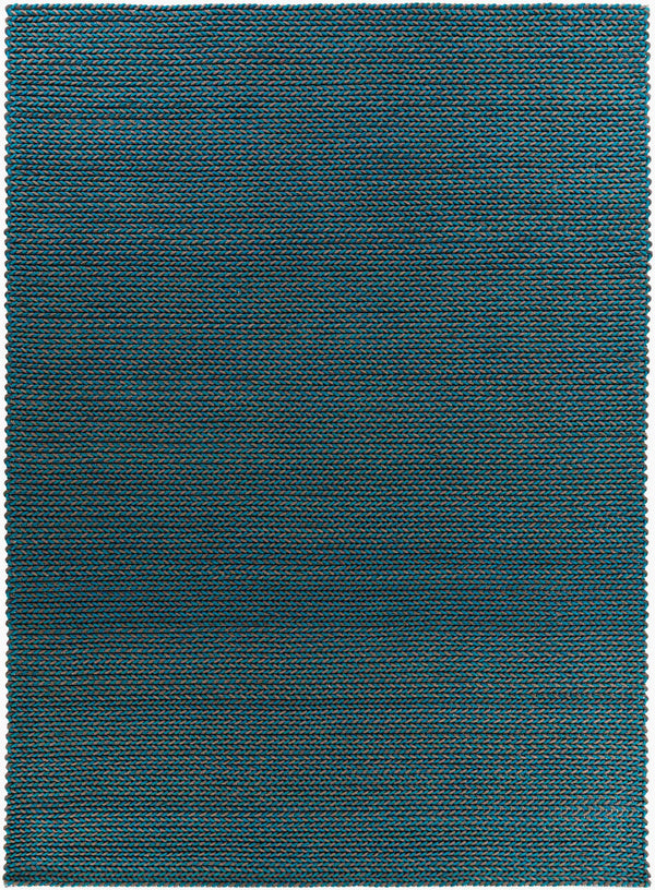 Surya Juno 2' X 3' Handmade Wool Rug - Modern High Pile Design For Durable Natural Charm In Your Home Deep Teal Wool Jno1004-811