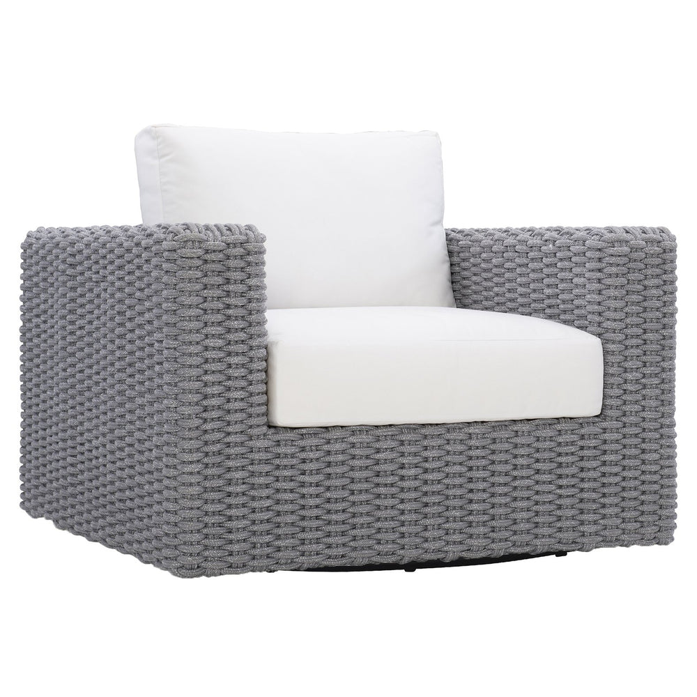 Bernhardt Bernhardt Capri Swivel Outdoor Chair With Quick-Dry Cushions, Handcrafted Rope Base, Weather-Ready Durability OP102SC