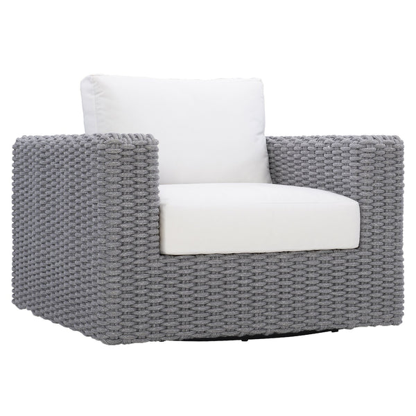 Bernhardt Bernhardt Capri Swivel Outdoor Chair With Quick-Dry Cushions, Handcrafted Rope Base, Weather-Ready Durability OP102SC
