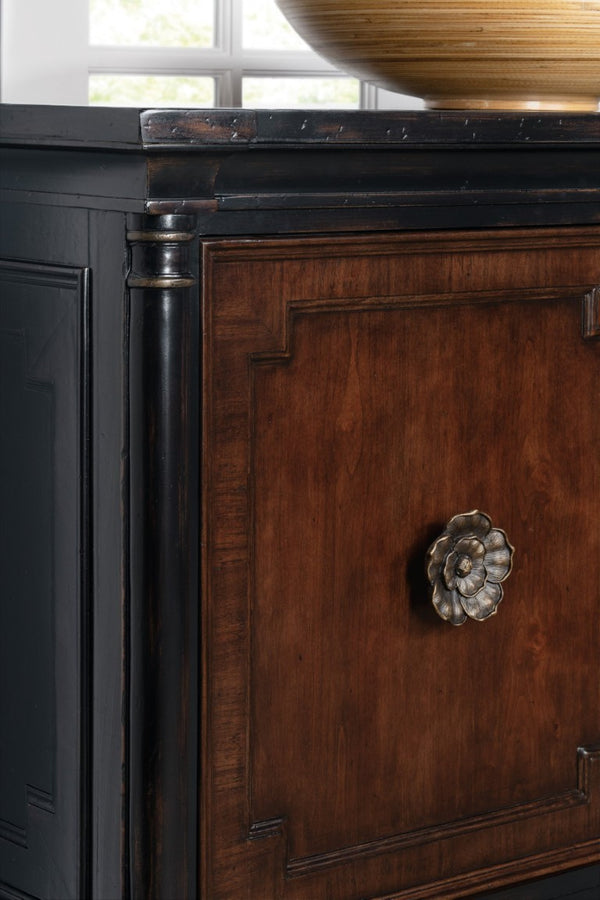 Hooker Furniture Charleston Cherry Entertainment Console With Solid-Wood Top, Soft-Close Doors, Ventilated Back Panel 6750-55472-00