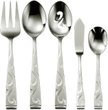 Oneida Tuscany 5-Piece Serving Set with Embossed Design, Rust-Resistant Stainless Steel