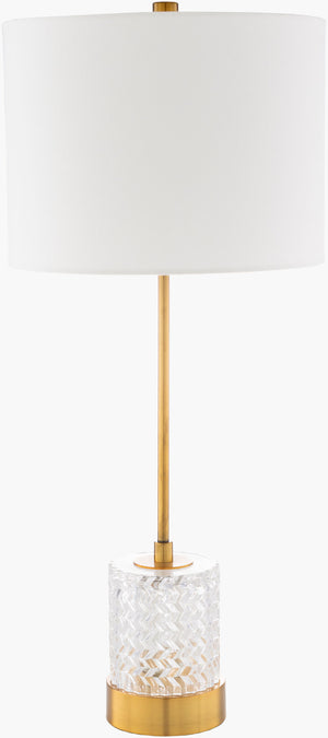 Surya Janessa Modern 28" Accent Table Lamp - Handcrafted Elegance To Revitalize Your Home Decor Space Body, Clear Glass,Iron,Iron,Polyester,Iron Jns-001