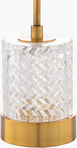 Surya Janessa Modern 28" Accent Table Lamp - Handcrafted Elegance To Revitalize Your Home Decor Space Body, Clear Glass,Iron,Iron,Polyester,Iron Jns-001
