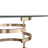 Homelegance By Top-Line Pierce Vortex Base Counter Height Dining Table Champagne Gold Metal