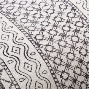 Surya Janya 14"L X 32"W Global Inspired Lumbar Pillow - Elegant Cotton Decor For Eclectic Home Charm Black Cotton,Cotton Jny001-1432p