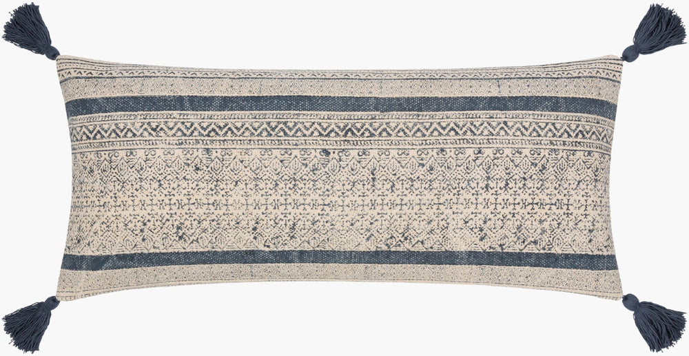 Livabliss Janya Handcrafted Cotton Lumbar Pillow Global Boho Accent for Sofas and Beds JNY005-1432D