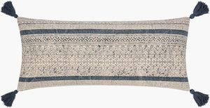 Livabliss Janya Handcrafted Cotton Lumbar Pillow Global Boho Accent for Sofas and Beds JNY005-1432D