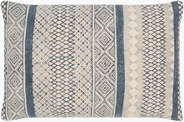 Livabliss Janya Handcrafted Cotton Lumbar Pillow Woven in India for Bohemian Living Spaces JNY008-1422