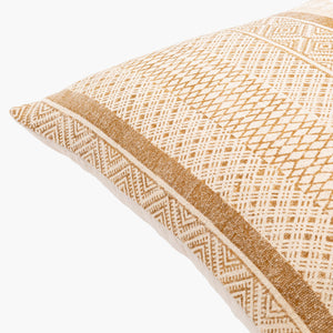 Surya Janya Global Style 22" Cotton Accent Pillow - Bohemian Chic Design For Eclectic Living Spaces Brown Cotton,Cotton Jny009-2222p