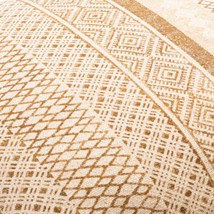 Surya Janya Global Style 22" Cotton Accent Pillow - Bohemian Chic Design For Eclectic Living Spaces Brown Cotton,Cotton Jny009-2222p