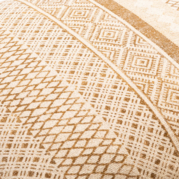 Surya Janya Global Style 22" Cotton Accent Pillow - Bohemian Chic Design For Eclectic Living Spaces Brown Cotton,Cotton Jny009-2222p