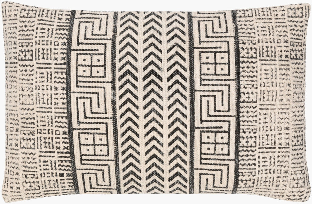 Surya Janya Handcrafted Cotton Lumbar Pillow Bohemian Woven Accent for Sofa or Bed JNY010-1422D