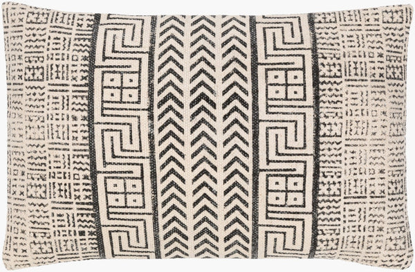 Surya Janya Handcrafted Cotton Lumbar Pillow Bohemian Woven Accent for Sofa or Bed JNY010-1422P