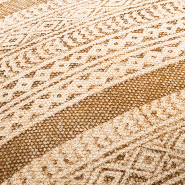 Surya Janya 14"L X 32"W Global Inspired Lumbar Pillow - Elegant Cotton Decor For Eclectic Home Charm Brown Cotton,Cotton Jny015-1422p