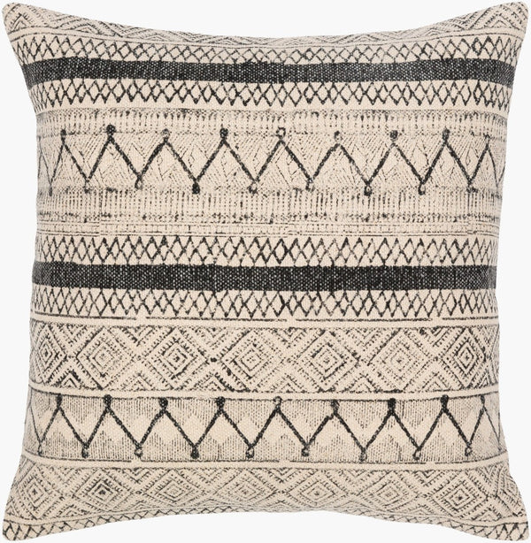 Livabliss Janya Handcrafted Cotton Woven Accent Pillow Cover Bohemian Global Texture 22 Inch JNY022-2222P