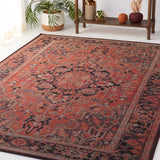 Safavieh Journey 153 JNY153 Power Loomed  Rug Navy / Red JNY153M-8SQ