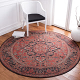 Safavieh Journey 153 JNY153 Power Loomed  Rug Navy / Red JNY153M-8SQ