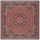 Safavieh Journey 153 JNY153 Power Loomed  Rug Navy / Red JNY153M-8SQ