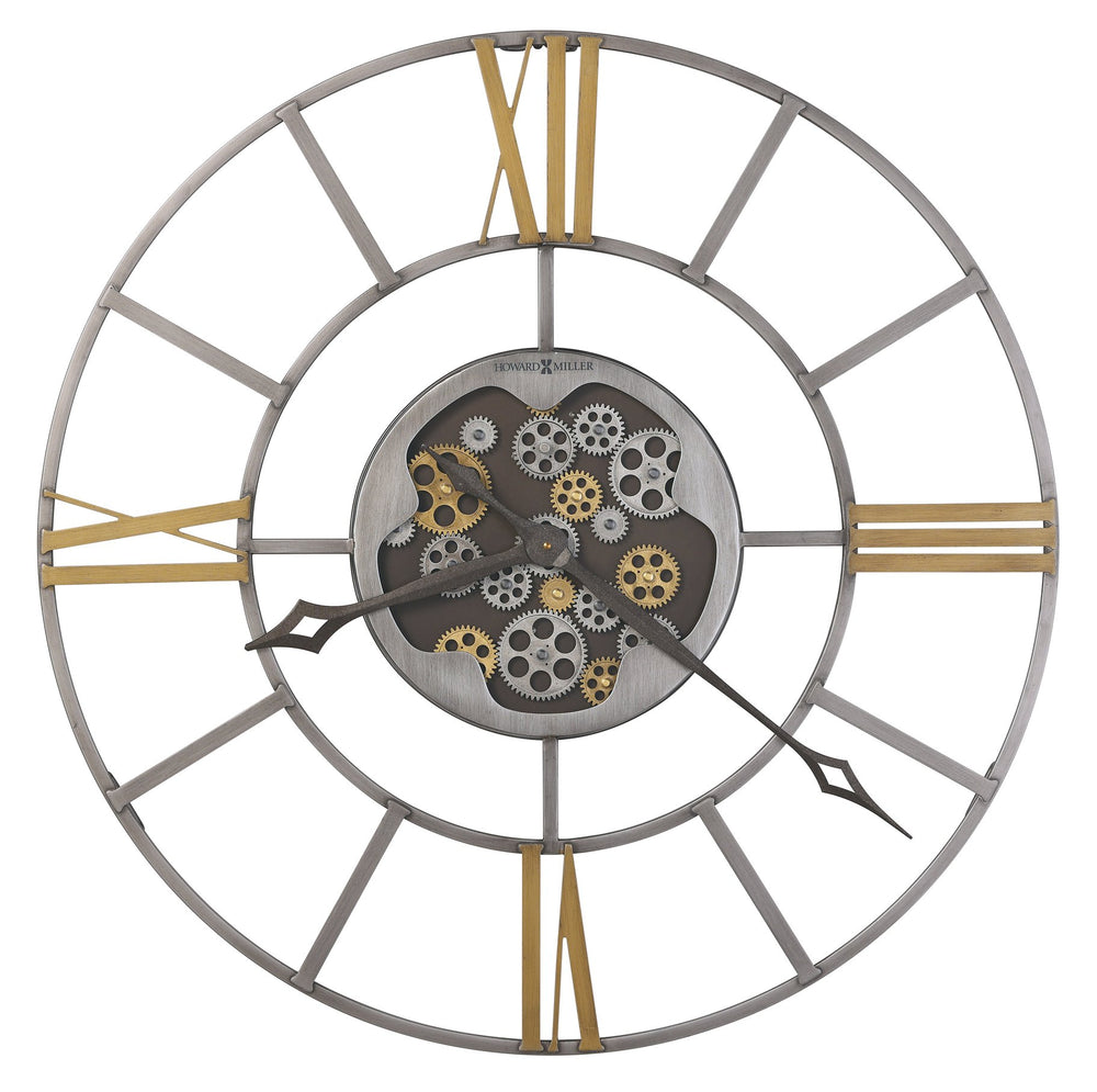 Hekman Furniture 625820 Amaya Stunning 34" Wall Clock In Wrought Iron With Antique Gold & Aged Silver Finishes  Amaya Wall Clock 625820