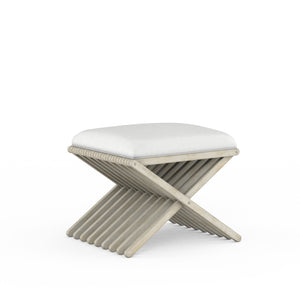 A.R.T. Furniture Cotiere Contemporary Linen Bench With 'X' Base - Stylish Seating For Any Room, Compact & Chic Design Beige, White Parawood Solids,Foam,Fabric 299174-2349