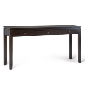 English Elm Cosmopolitan - Handcrafted Mahogany Brown Console Table With 3 Drawers For Stylish Storage Solutions B136P159519