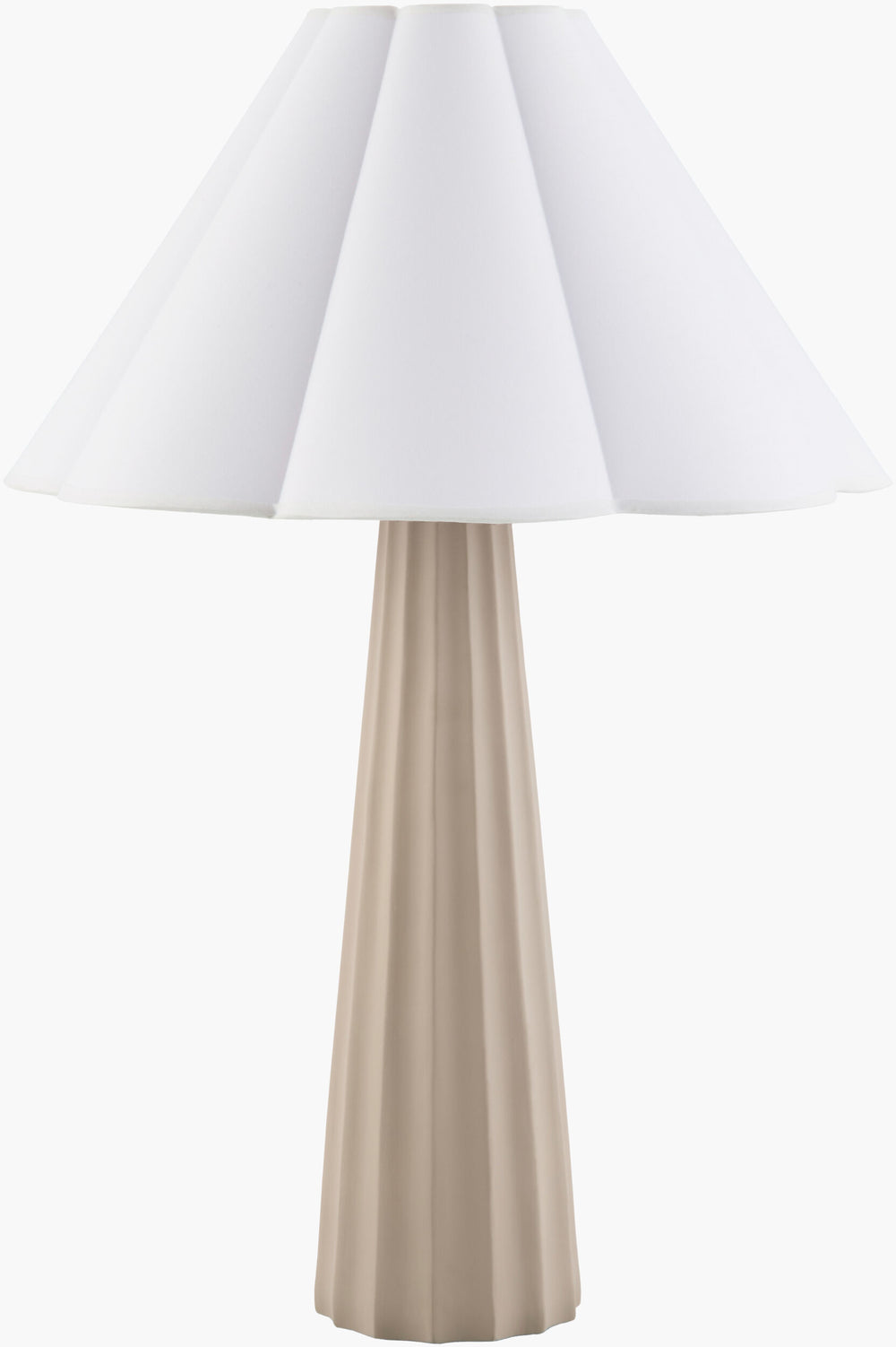 Surya Joane Accent Table Lamp - 29" Tall Hand-painted Arts & Crafts Design For Timeless Home Elegance Body, Gray,Shade, White,Cord, Black Concrete,Cotton Joa-001