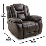 Steve Silver Oportuna Pw/Pw Recliner Coffee OP70061RC