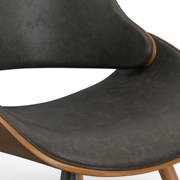 English Elm Malden Bentwood Dining Chair - Vintage Brown Vegan Leather, Stylish Comfort For Home & Office B136P158903
