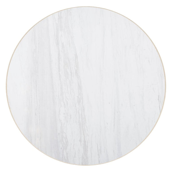 Hooker Furniture Westwood Volakas Round Dining Table With Oak Pedestal Base, Marble-Look Top, Seats 4–6, Modern Elegance 6133-75212-80