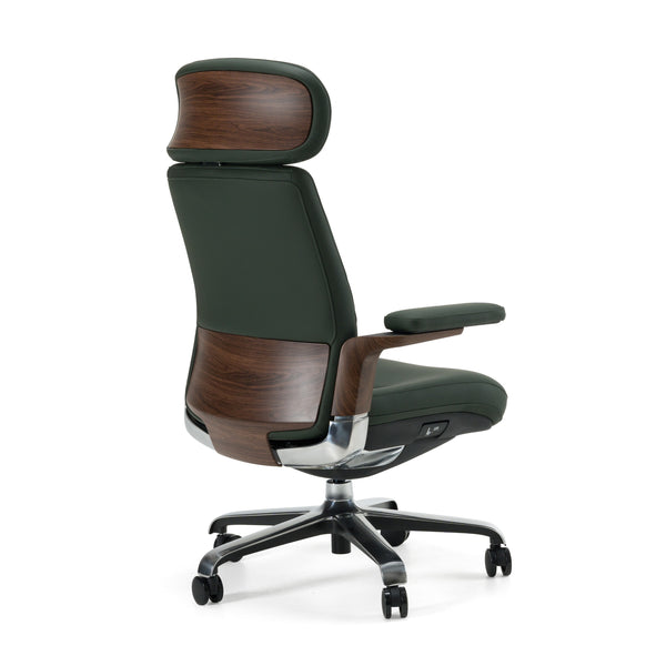 Vig Furniture Modrest Johnson - Luxurious Green Leather Executive Office Chair For Modern Workspace Elegance Green  Vgfu-fk006-a-grn