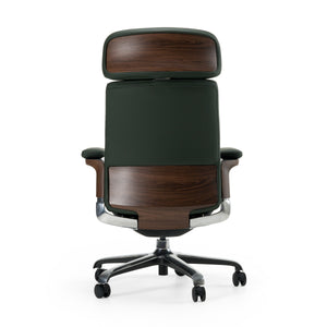 Vig Furniture Modrest Johnson - Luxurious Green Leather Executive Office Chair For Modern Workspace Elegance Green  Vgfu-fk006-a-grn