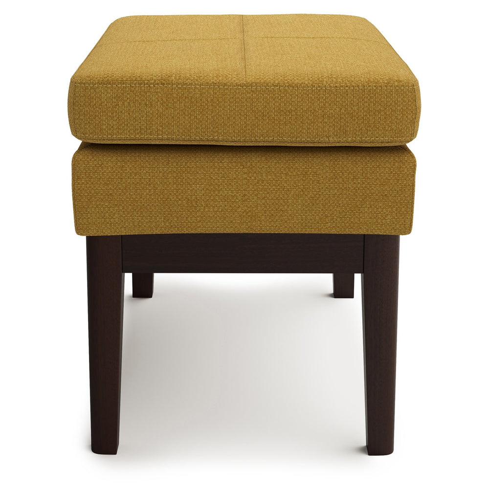 English Elm Carlson Mid-Century Marigold Ottoman Bench - Stylish Compact Seating For Entryway, Living Room & More B136P159239