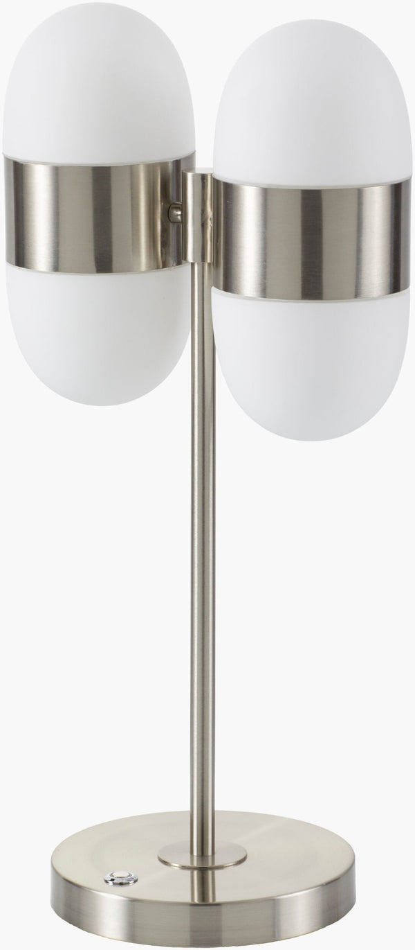 Livabliss Jonan Iron Base Table Lamp with Glass Shade for Bedroom or Living Room Ambiance JON-002