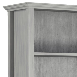 English Elm Amherst 30-Inch Solid Wood 5-Shelf Bookcase In Hand-Finished Fog Grey – Versatile Storage Solution B136P158328
