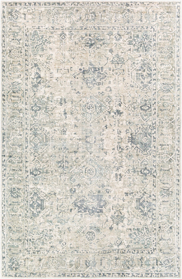 Surya Jordan Jor-2300 Handmade 2' X 3' Viscose Rug – Luxurious Traditional Design For Timeless Elegance Deep Teal Viscose Jor2301-23