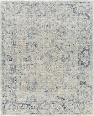 Surya Jordan Jor-2300 Handmade 2' X 3' Viscose Rug – Luxurious Traditional Design For Timeless Elegance Ink Blue Viscose,Nz Wool Jor2303-1014