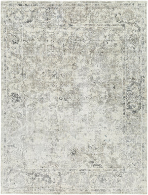 Jordan JOR-2304 9' x 12' Handmade Rug JOR2304-912  Medium Gray, Light Gray, Light Beige, Charcoal, Black Surya