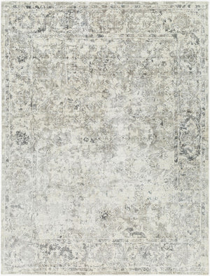 Surya Jordan Jor-2300 Handmade 2' X 3' Viscose Rug – Luxurious Traditional Design For Timeless Elegance Medium Gray Viscose,Nz Wool Jor2304-1014