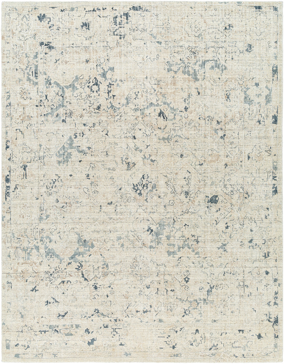 Jordan JOR-2305 9' x 12' Handmade Rug JOR2305-912  Charcoal, Light Gray, Gray, Taupe, Olive, Ink Blue Surya